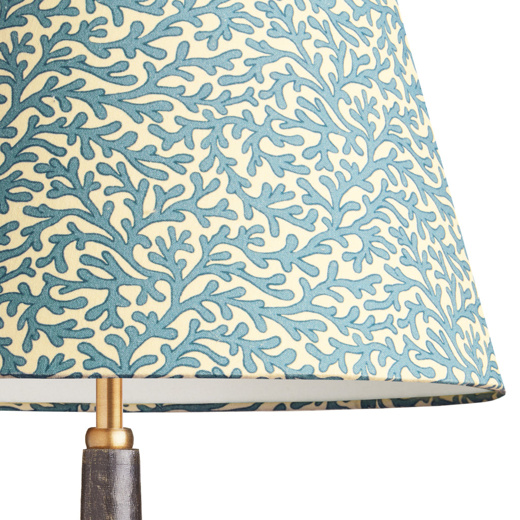30cm empire shade in denim Tuffley cotton by GP & J Baker