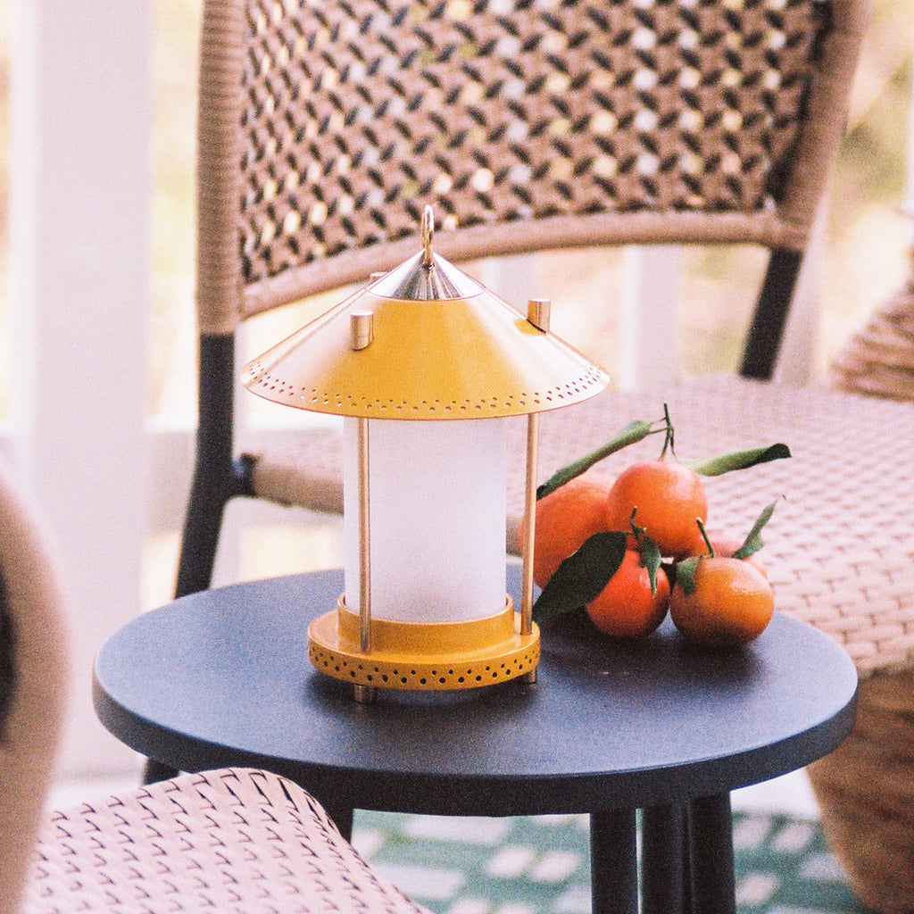 Smaller Stefan rechargeable lantern in Sand by the Novogratz