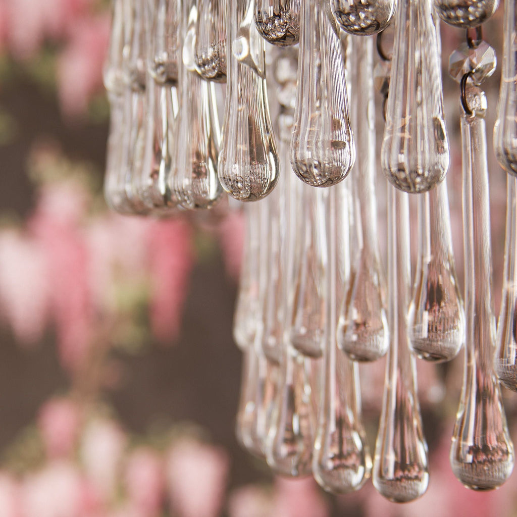 Larger Rita Chandelier Clear Blown Glass Droplets