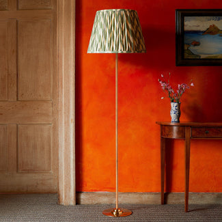 Colombari standing lamp in brass and cane