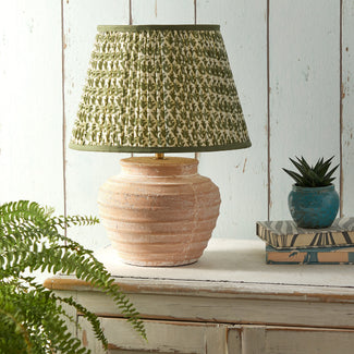 Smaller Ambrose Table Lamp in Natural Terracotta