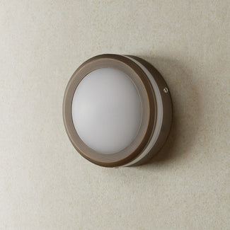 Bantham ip65 wall light with open face in bronze