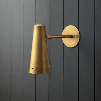 Vincent wall light in antique brass