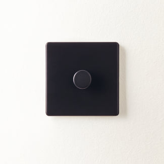 One gang 2 way Florence dimmer switch in black