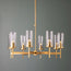 Frank chandelier in brass and glass