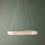 Wonderella single ring chandelier in clear glass and brass