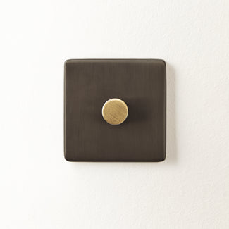 One gang 2 way Florence dimmer switch in bronze