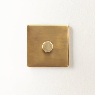 One gang 2 way Florence dimmer switch in brass
