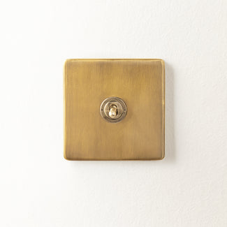 One gang 2 way Florence toggle switch in brass