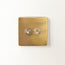 Two gang 2 way Florence toggle switch in brass