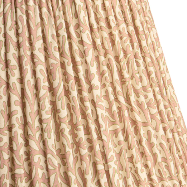 16cm empire shade in blush Tuffley gathered cotton by GP & J Baker