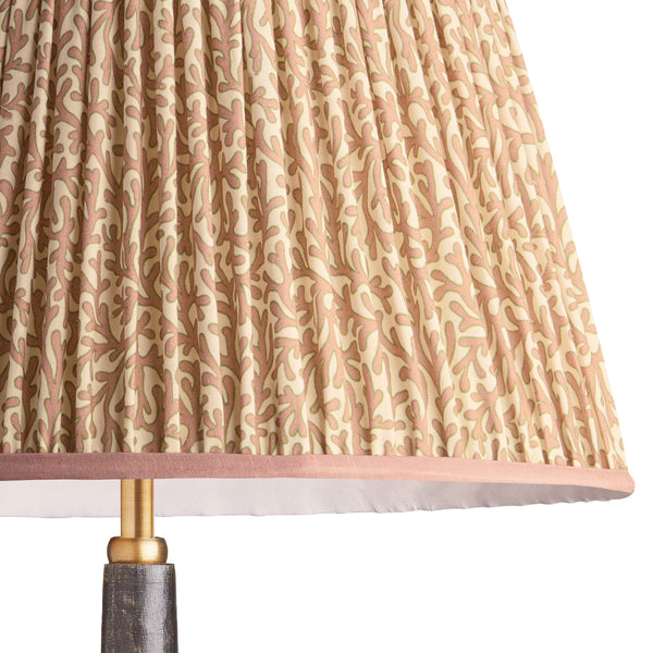 16cm empire shade in blush Tuffley gathered cotton by GP & J Baker