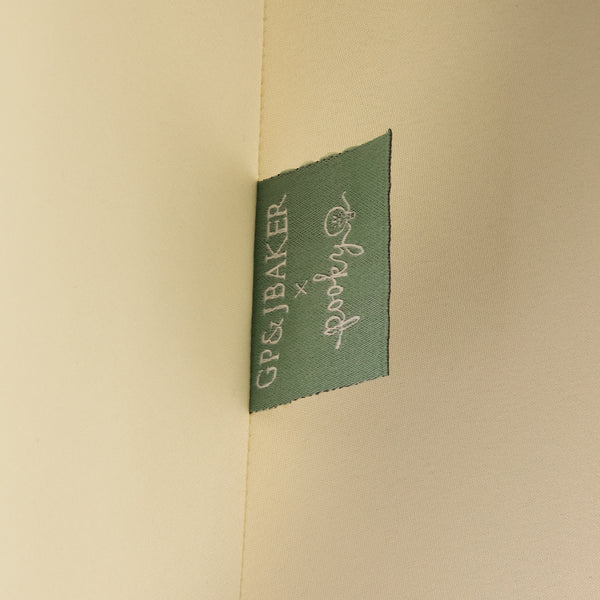 16cm empire shade in blush Tuffley gathered cotton by GP & J Baker