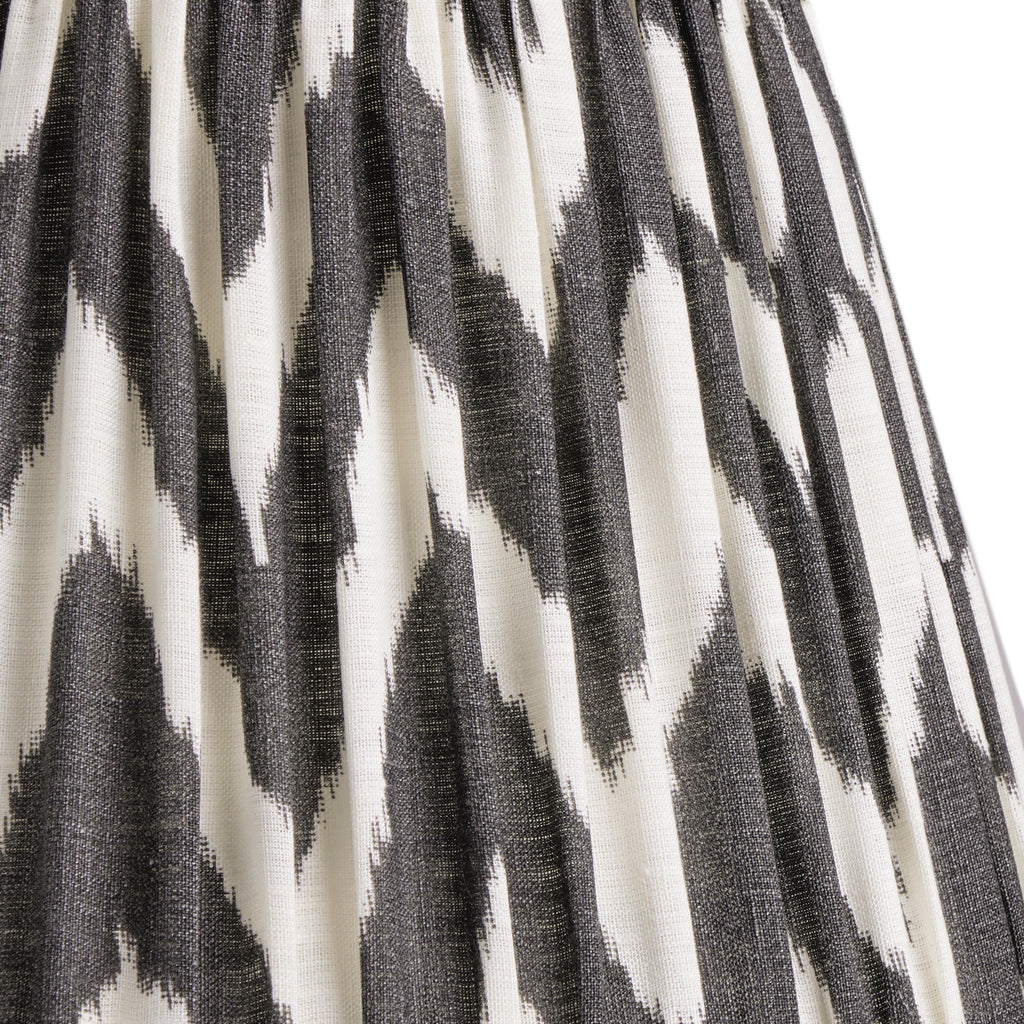 20cm empire gathered lampshade printed linen ikat