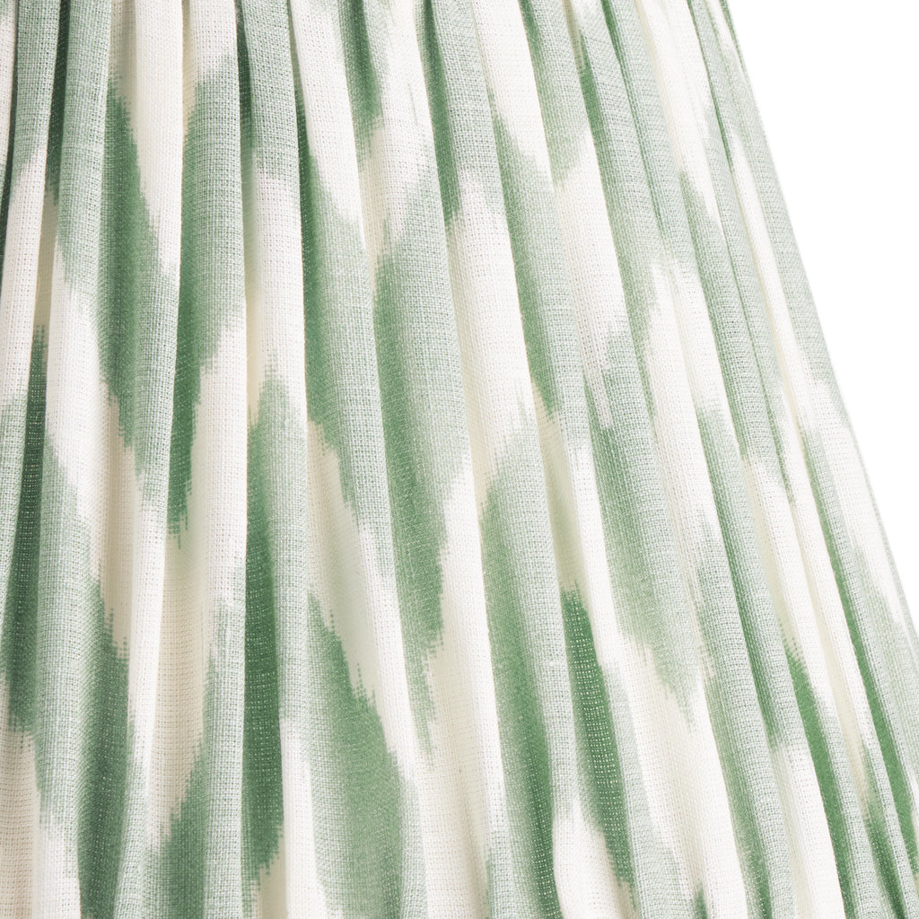 20cm empire gathered lampshade eau de nil printed linen ikat