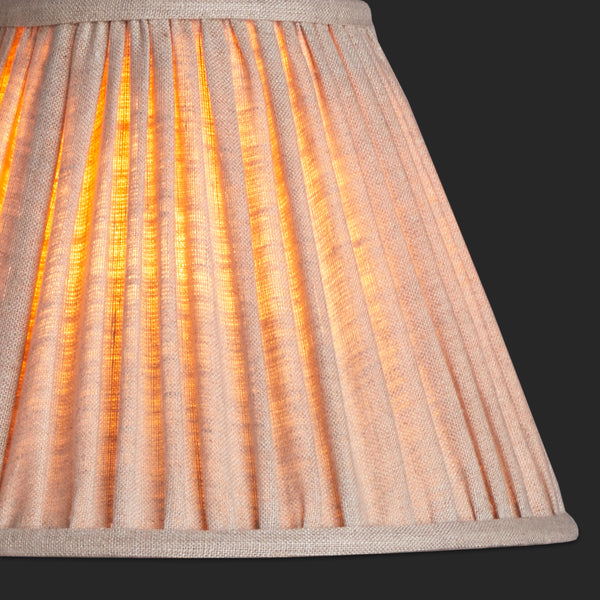 25cm empire shade in pleated natural linen
