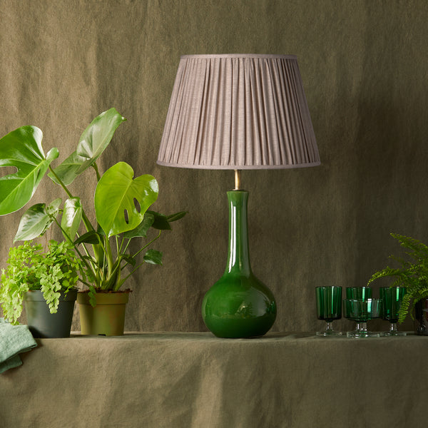 25cm empire shade in pleated natural linen