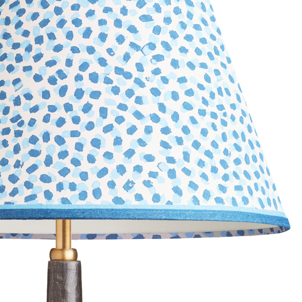 16cm empire shade in blue and indigo Polka Dot paper by GP & J Baker