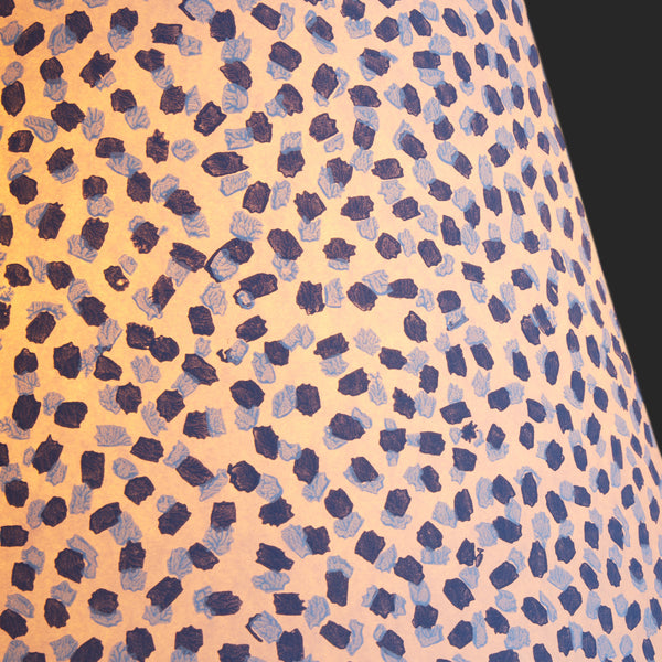 16cm empire shade in blue and indigo Polka Dot paper by GP & J Baker