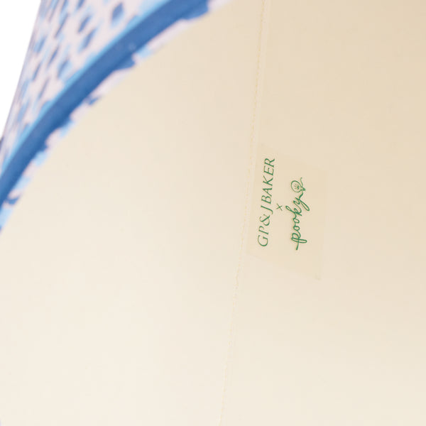 16cm empire shade in blue and indigo Polka Dot paper by GP & J Baker