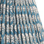 30cm straight empire gathered lampshade in turkish blue dervish block printed cotton
