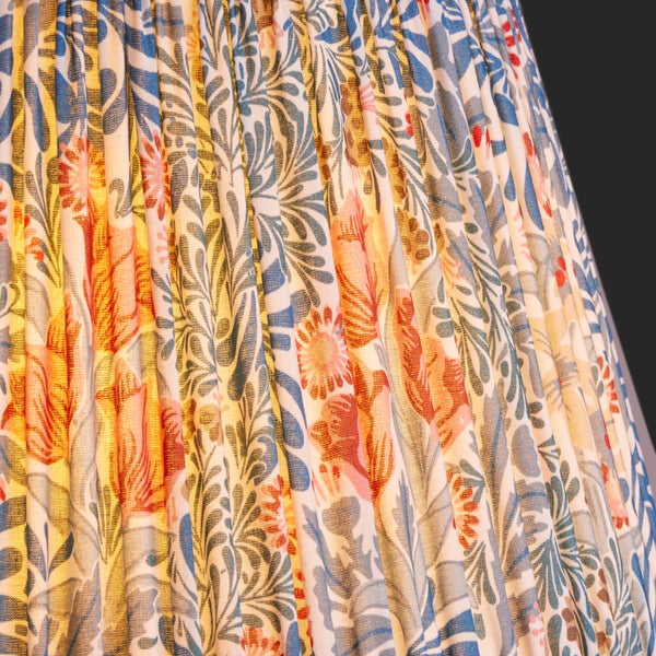 45cm straight empire shade in indigo and barbed berry Bower printed co