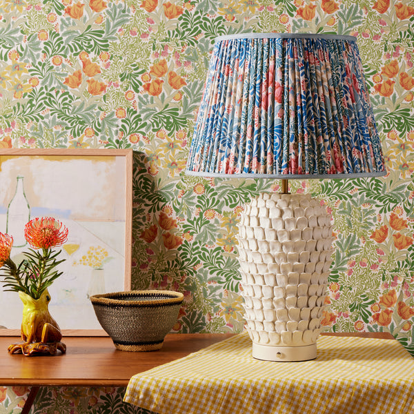 45cm straight empire shade in indigo and barbed berry Bower printed co