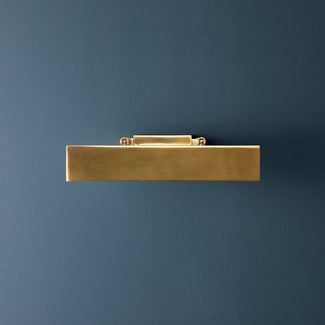 Smaller Anselm picture light in antique brass