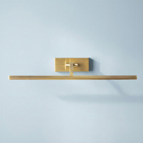 Dimmable Medium Blake picture light in antique brass finish