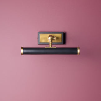 Smaller Pitcheroo picture light in black and brass