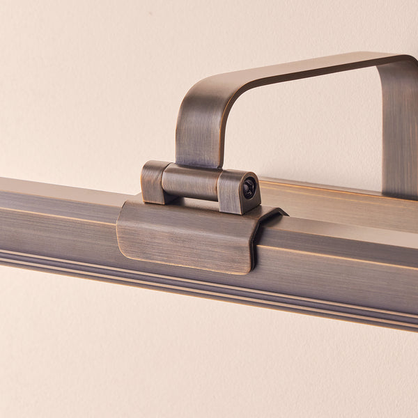 Larger Marcel rechargeable picture light in bronze finish