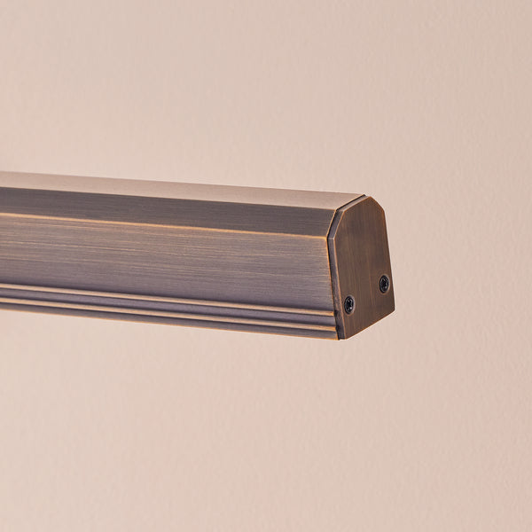 Larger Marcel rechargeable picture light in bronze finish