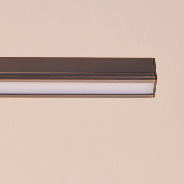 Larger Marcel rechargeable picture light in bronze finish