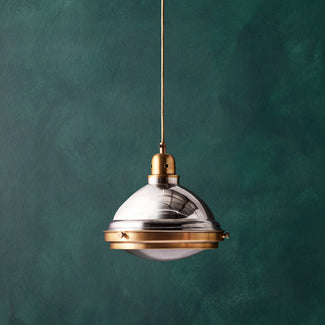 Alvis pendant in brass and chrome