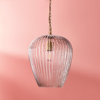 Regular Bastille pendant in clear glass