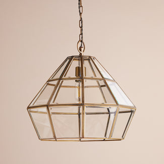 Larger Borealis lantern in clear glass