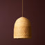 Cloche pendant light in natural seagrass