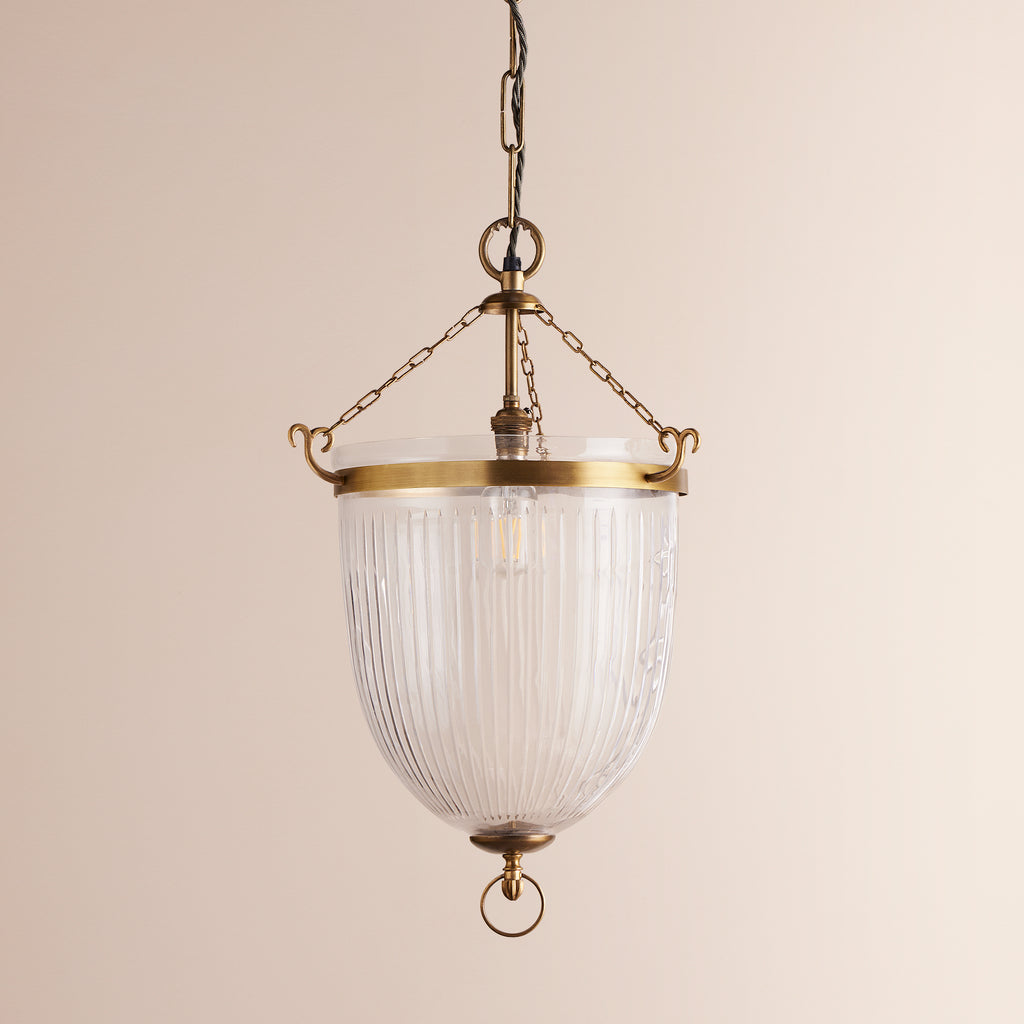 Hydra pendant blown glass brass