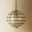 Killala pendant light in brass and glass