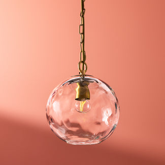 Mars pendant in clear glass