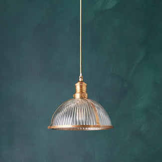 Montana pendant in prismatic glass and brass