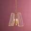 Ophelia pendant light in brass and glass