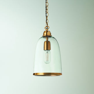 smaller Percy pendant light in clear glass