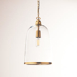 regular Percy pendant light in clear glass