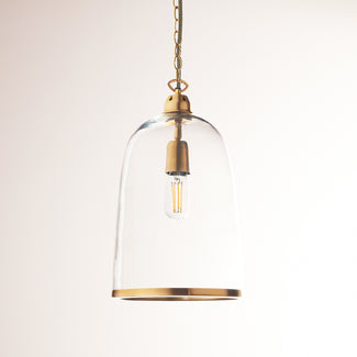 regular Percy pendant light in clear glass