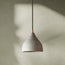 Smaller Soprano Pendant light in pale grey concrete
