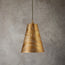 Smaller Spingle tall tapered pendant in antique brass