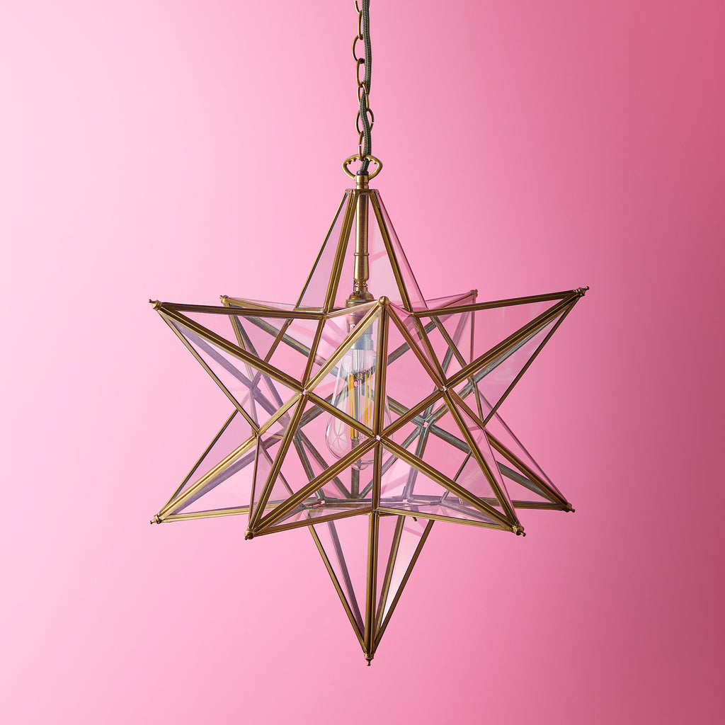 larger Stella pendant light clear glass