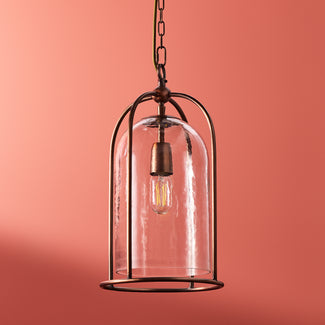 Tang pendant in bronze and glass