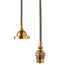 Classic pendant light kit in antiqued brass